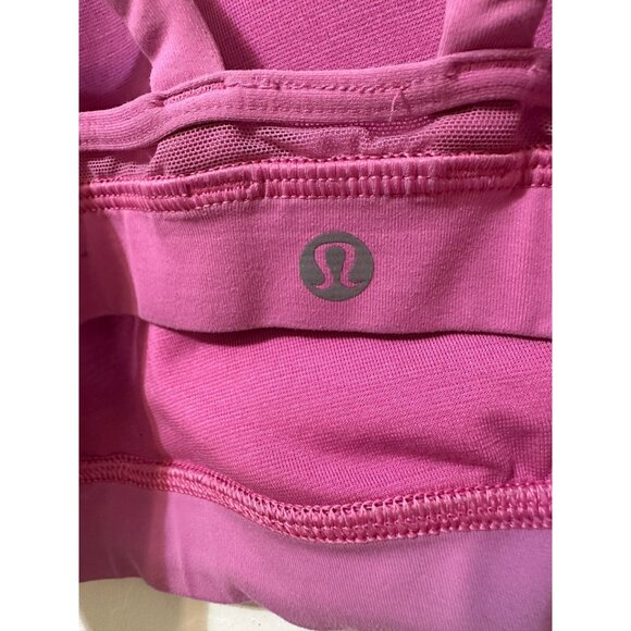Lululemon Pink Sports Bra Size M Active Workout Yoga Gym Running Scoop Neck - Picture 2 of 15